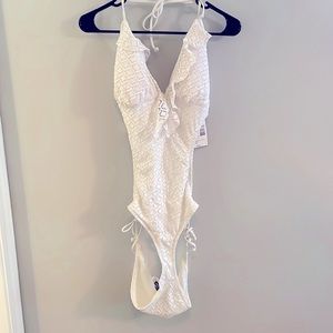 White Cutout Swimsuit
